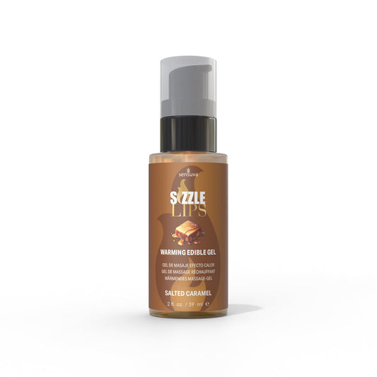 Sensuva Sizzle Lips Warming Gel Salted Caramel 2 oz.-0