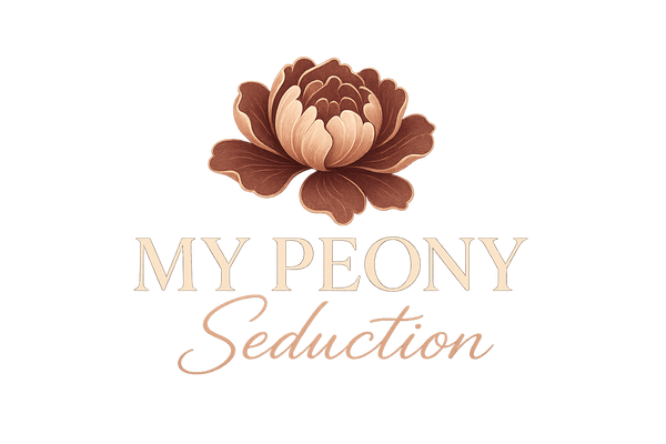 Create a   ultimate profesional sensual Logo with the name My Peony seduction